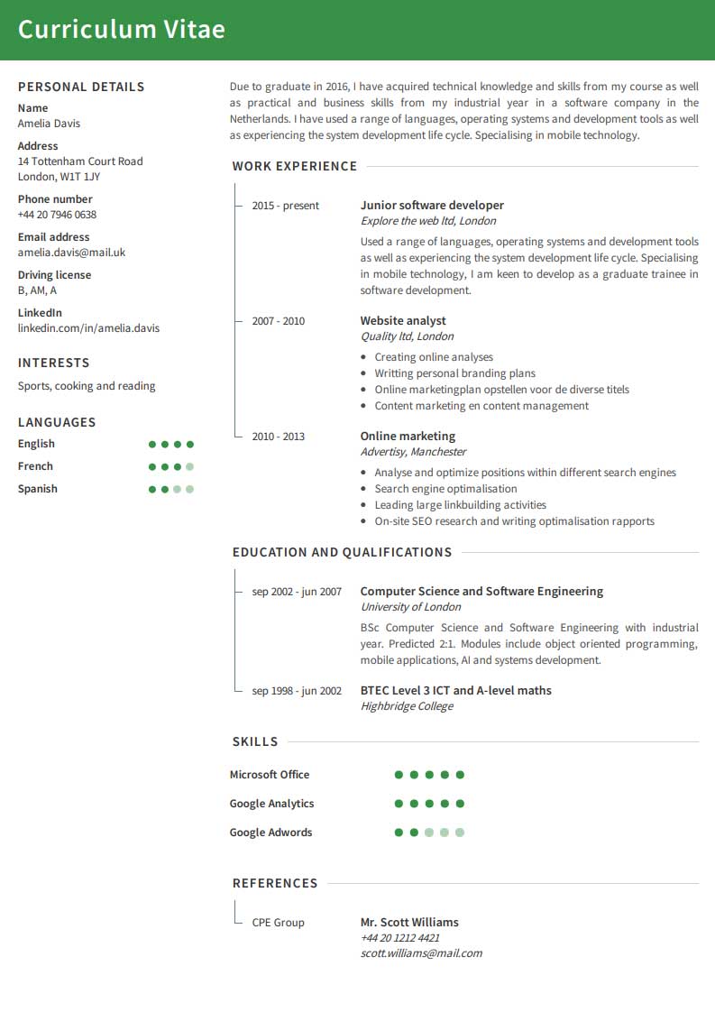 Esempi di curriculum vitae: crea un CV con i nostri modelli