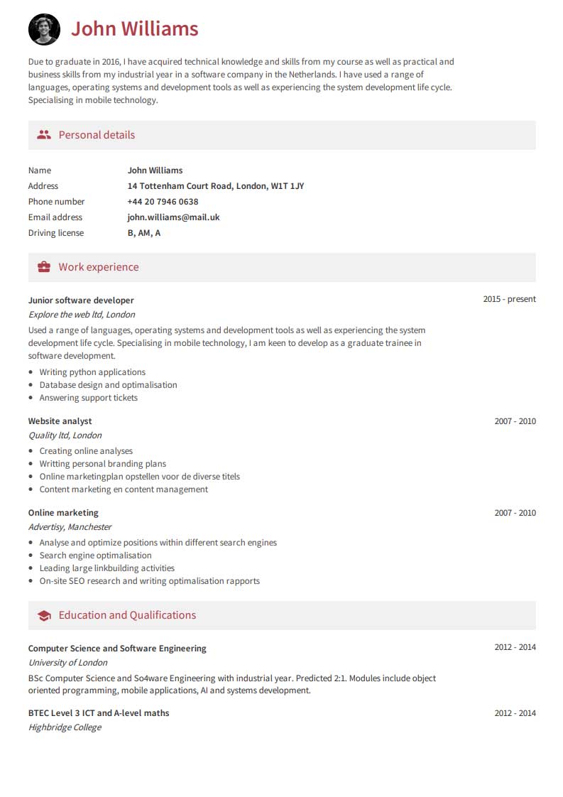 Esempi di curriculum vitae: crea un CV con i nostri modelli