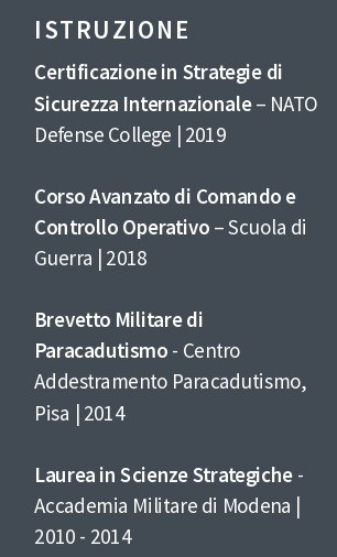 istruzione nel CV per militare