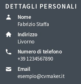 dati personali nel CV per militare
